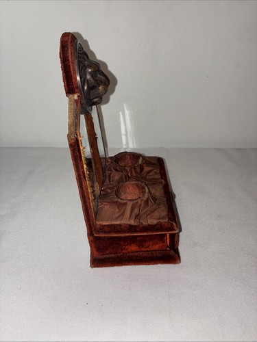 Seltene antike Waschtischdose Display mit Spiegel Kupfer Löwenkopf wie abgebildet 8,5 Zoll - Bild 7 von 7