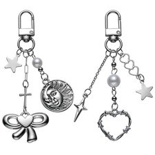 2Pcs Keychains for Women Cute Bag Charms with Alloy Swivel Clasp for Backpack...