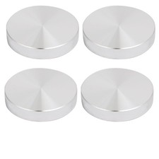 4pcs 55mm Dia 10mm Thickness M8 Thread Aluminum Disc Hardware for Glass Table