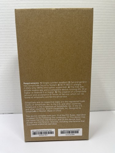Nueva cerradura de puerta inteligente SimpliSafe con teclado PIN SSLK1 herrajes negros - Imagen 2 de 5