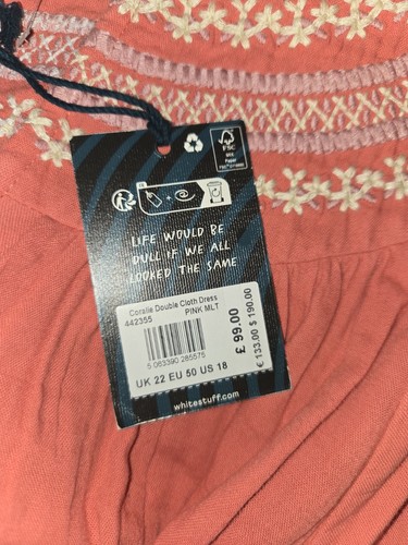 BNWT White Stuff Coral Long Maxi Summer Dress With Embroidery RRP100 - Picture 10 of 10