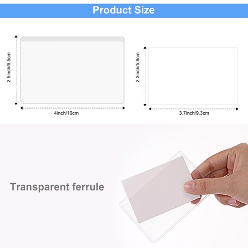 Self-Adhesive Business Card Pockets with 100 Blank Business Cards - Picture 7 of 7