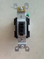 Leviton 15 Amp 3-Way Toggle Switch, Black 