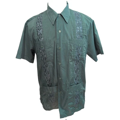 Chemise Hawaïenne Haband Guayabera Vintage L Made in Korea 4 Poches - Photo 1/4