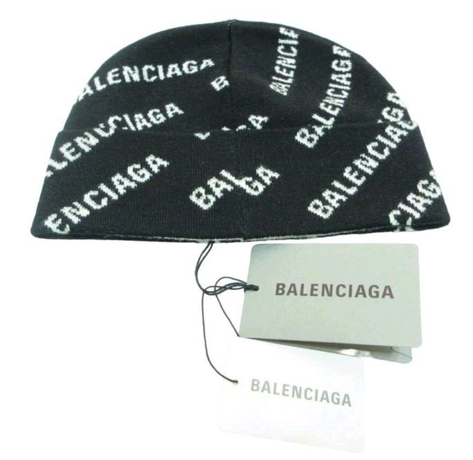 BALENCIAGA ニット帽 ブラック BALENCIAGA(バレンシアガ) ニットキャップ・ビーニー(メンズ