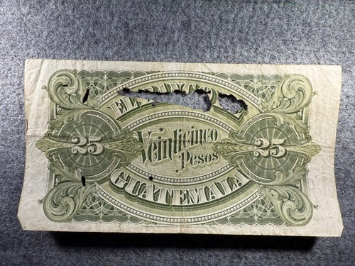 1925 Guatemala 25 Pesos Veinticinco Pesos PS146 Banknote SPC872 - Picture 2 of 4