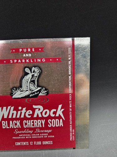 Vintage White Rock Black Cherry Unrolled Sheet Soda Pop 12oz Flat Rare Steel - Picture 4 of 6