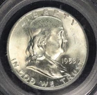 Franklin Silver Half Dollar 1953 D. PCGS MS-65 FBL Blast White Lot 9064-579-7942