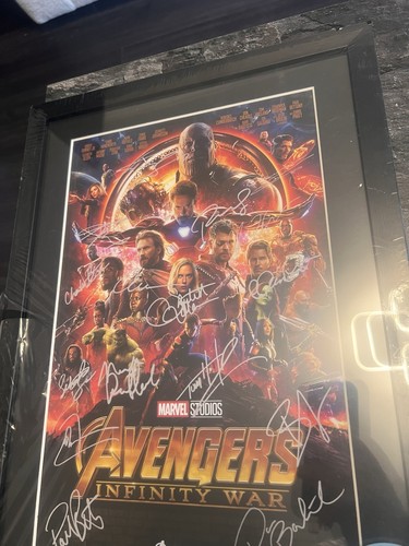 Avengers Collection A3 Framed Movie Film Poster Signed Autograph Marvel Gift - Picture 2 of 3