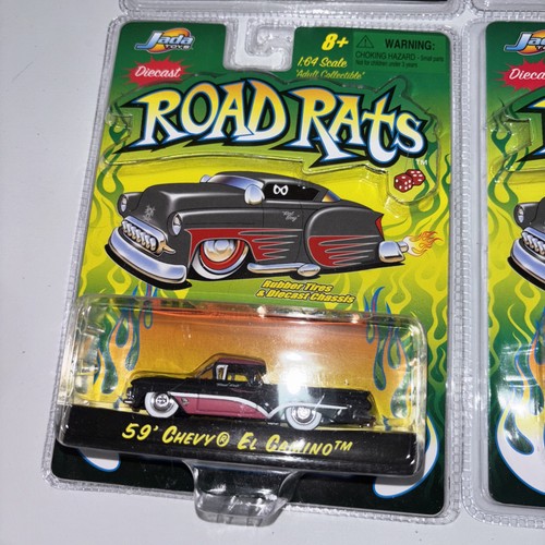 Jada 1:64 Road Rats 53 Belair Chevy Pickup 59 El Camino 51 Lincoln Mercury Lot - Picture 5 of 5
