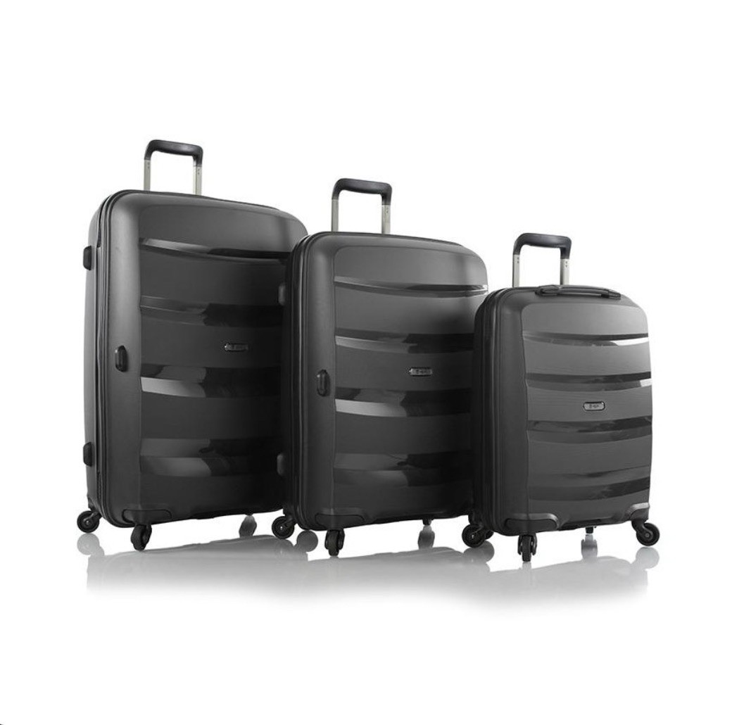 Heys Athena piece lightweight luggage set with Duraflex, black