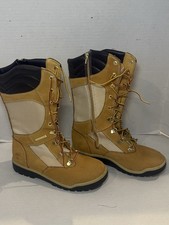 Timberland Boots Youth Girls Size 5 Brown Leather Lace Up Tall Please Read