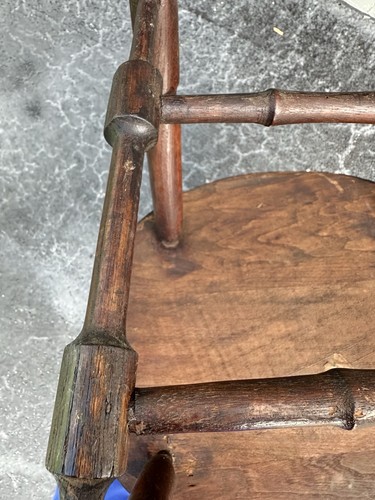 Vintage Nichols & Stone Windsor Continuous Arm Chair – Solid Wood, Brown - Picture 21 of 21