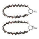 2 Pcs Phone Bracelet Strap Beaded Lanyard Anti-lost Mobile Chain