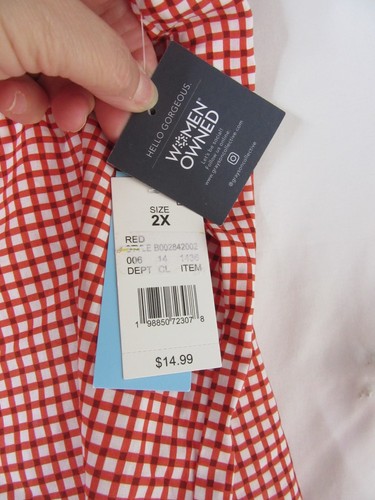 Grayson Threads Boxer Pajama Shorts Red Gingham Loungewear Size 2X NWT - Picture 7 of 10