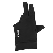  Black L Boodun Unisex Adults 3-Finger Snooker Pool Cue Glove Billiards