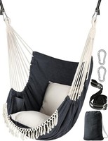 Chihee Hammock Chair Hanging Swing 2 Seat Cushions Included,Strong Webbing Strap