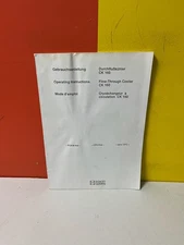 SCHOTT CK 160 Flow-Through Cooler Operating Instructions