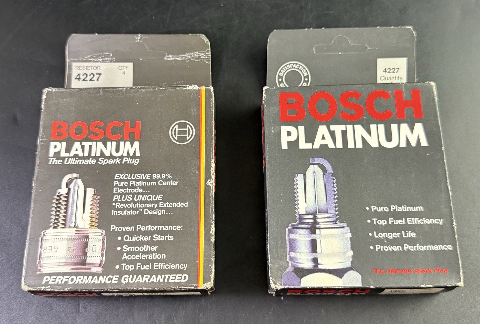 4 Bosch Platinum 4227 Spark Plugs HR9APX Two Lots Of 4 Vc7