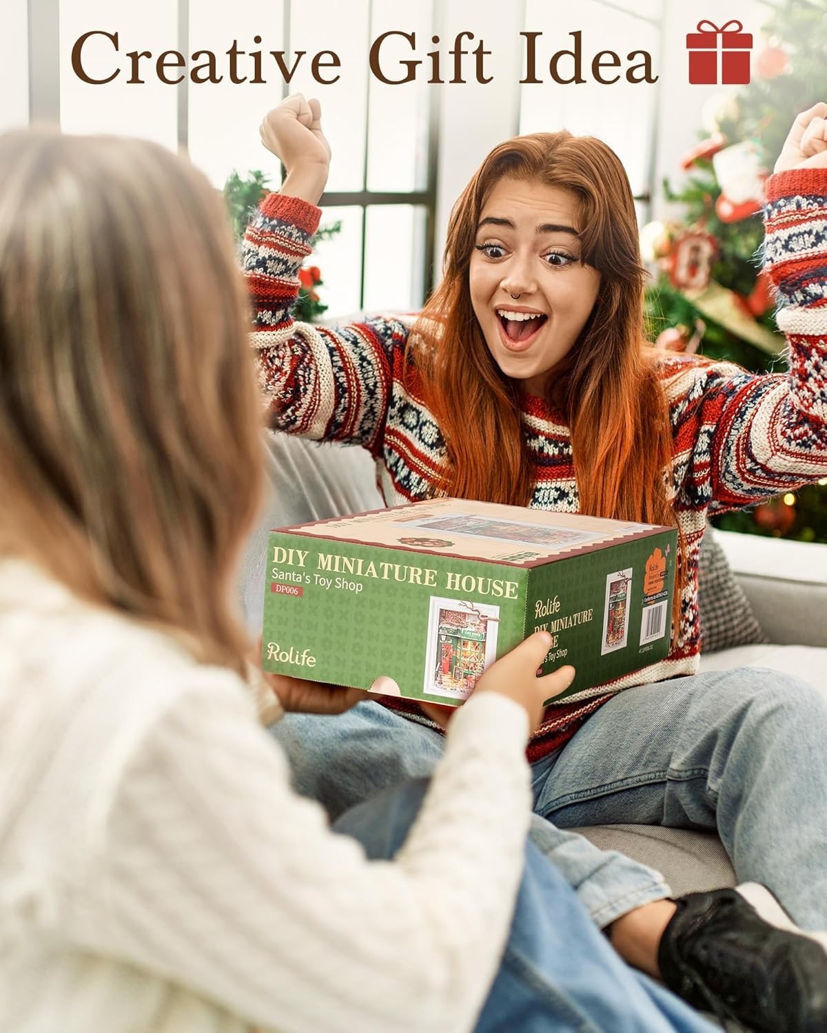 Rolife Santa's Toy Shop 3D Wooden Puzzle DIY Doll House Kit With Furniture Gifts