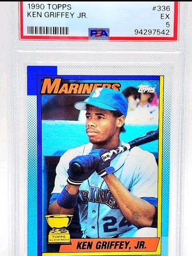 1990 Topps Ken Griffey Jr. Rookie Cup #336 PSA 5 Near Mint HOF Seattle Mariners