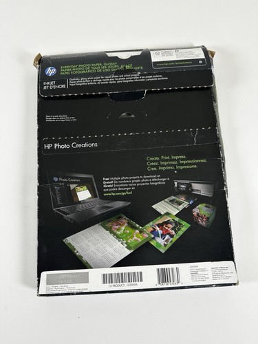 Papier fotograficzny codzienny HP (otwarty, tylko 48 arkuszy) błyszczący atramentowy 8,5 x 11 cali Q2509A - Zdjęcie 2 z 3
