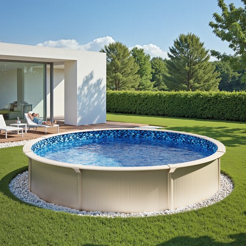 VEVOR Innenfolie Poolfolie Ersatzfolie Innenhülle Schwimmbadfolie φ549x120cm - Bild 8 von 12