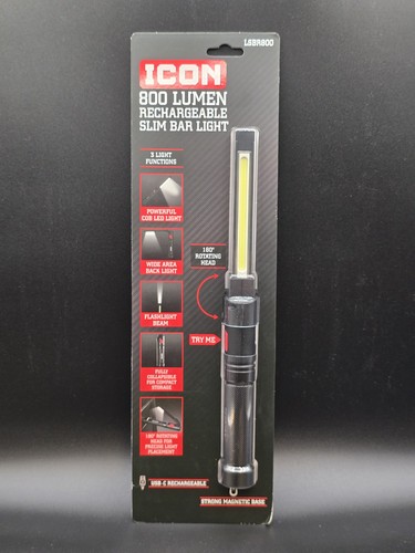 ICON 800 Lumen LED Rechargeable Magnetic Handheld Foldable Slim Work Lights #C4 - Picture 2 of 16
