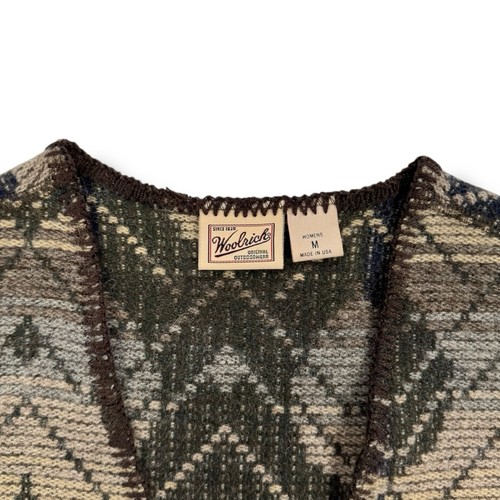 Vintage Woolrich Button Down Wool Vest USA Made Womens Medium • MINT CONDITION - Picture 2 of 5