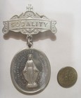 Médaille religieuse ancienne catholique Sainte Marie miraculeuse 1930 insigne 3 pouces 54377