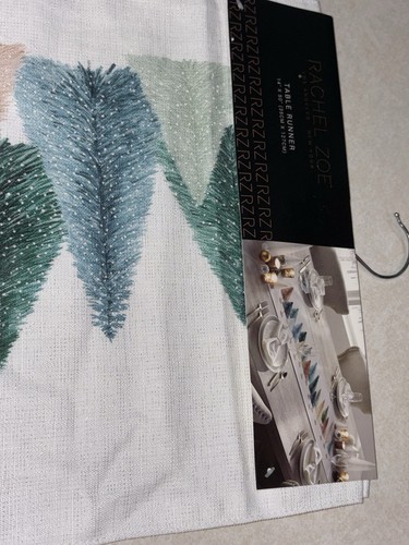 Rachel Zoe Christmas Tree Holiday Table Runner 14” x 50” NWT - Picture 6 of 10