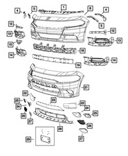 Genuine Mopar Fascia To Fender Bracket Right 68226532AA