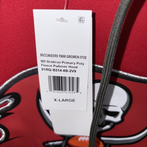 Tampa Bay Buccaneers Hoodie Mens Extra Large Red NFL Team Sweatshirt - Picture 3 of 7