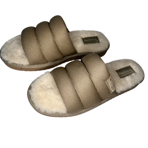 KOOLABURRA by UGG Rommie Herren Hausschuhe Dune Größe 9 Pantoletten Fuzzy Bequem Schuhe Neu - Bild 11 von 14