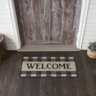 Black Check Welcome Indoor/Outdoor Rug Rect 17x36 VHC Brands