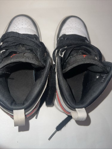 Nike Air Jordan 1 Mid TD 640734-075 Chile Rojo Negro Blanco Zapatos Niño Pequeño Talla 11C - Imagen 7 de 11