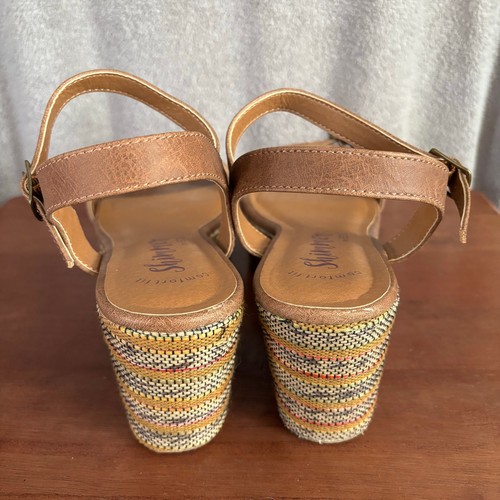 Shimmer by EDL Newton Women's Size 11M Wedge Block Heels Open Toe Buckle Sandals - Bild 5 von 6