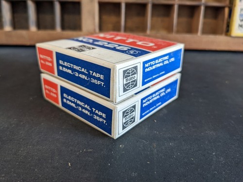 Two Rolls NOS NITTO No. 226 Electrical Tape 8.5 mil x 3/4in. x 36 feet Japan - Picture 5 of 8