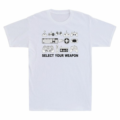 Select Your Weapon Funny Gamer Gaming Gift Classic Joystick Video Men's T-Shirt - Picture 3 of 8
