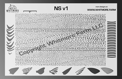 Bones v1 Fishing Lure Airbrush Stencil – 11″ x 4″ - 5 Sizes