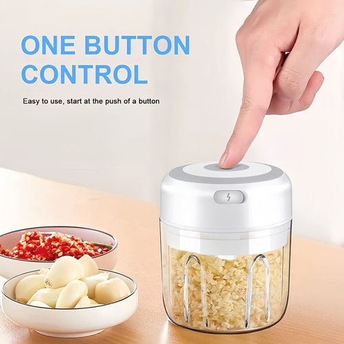 Electric Mini Garlic Chopper Powerful Wireless Meat Onion Grinder Mincer 250ml - Picture 2 of 7
