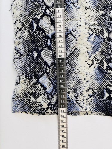 Toupy TU Dress 100% Silk Size S-M Blue Snakeskin Party Business Wedding Summer - Picture 8 of 12
