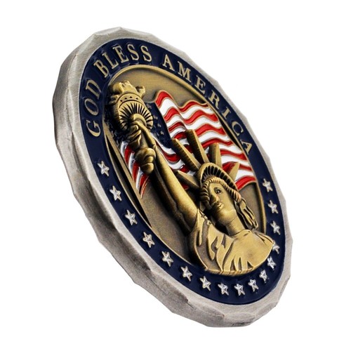 PinMart's United States God Bless America 3D Challenge Coin - Picture 2 of 3