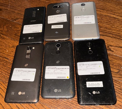 Lot of 6 LG G5 Grace K8 Stylo 2&4 Aristo BROKEN Cracked Glass Sold AS IS - Picture 2 of 2