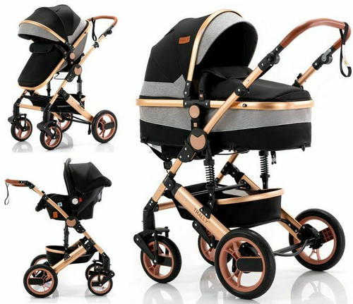 Trally® 3in1 Kinderwagen Komplettset Reisebuggy & Autositz Kombikinderwagen T3 - Bild 2 von 9