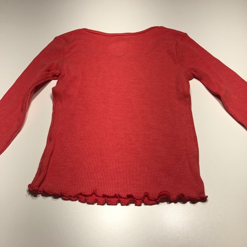 SO Thermal Tee Girls Juniors Size XS Basic Cropped Dark Orange Long Sleeve NWT - Picture 2 of 11