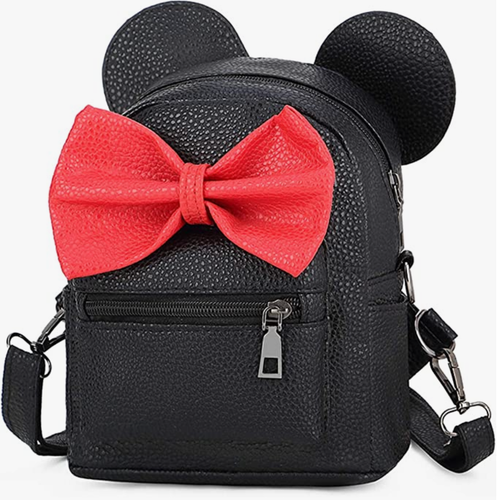 EUC Sunwel Minnie Mouse Ears & Bow Convertible Mini Backpack Crossbody Bag Purse - Bild 2 von 9