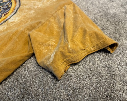 Vintage No Time Hamsa Faded Yellow Tie Dye T-Shirt 90s XL Soft Hand Of Fatima - Bild 3 von 5