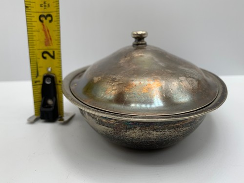 Grand Silver Company Vintage Wear Brite Nickel Silver Dish Bowl with Lid - Picture 13 of 13