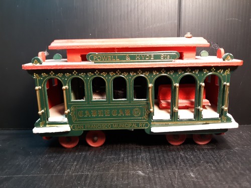 Cable Car Powell &Hyde Music Box Old San Francisco Souvenir Mid Century 1960s - Picture 4 of 7